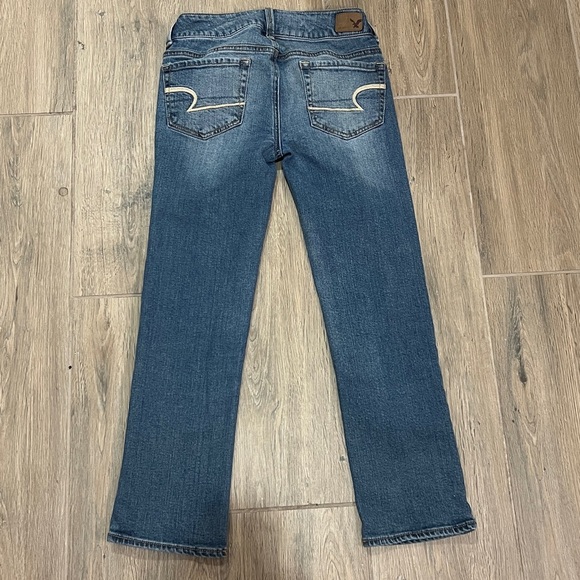 American Eagle Jeans Artist Crop Distressed Stretch AE Y2K Straight Boot Vintage - Picture 10 of 12